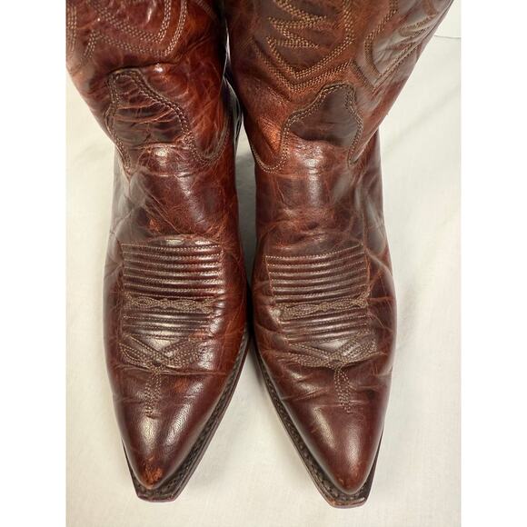Thieves Market J Chisholm Women Western Boot Brown Leather Drover Series Size 8M - Picture 7 of 15
